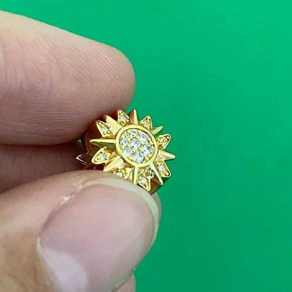 Pandora Golden Sun Charm Ale S925 Silver Sparkling Charm - Picture 1 of 5